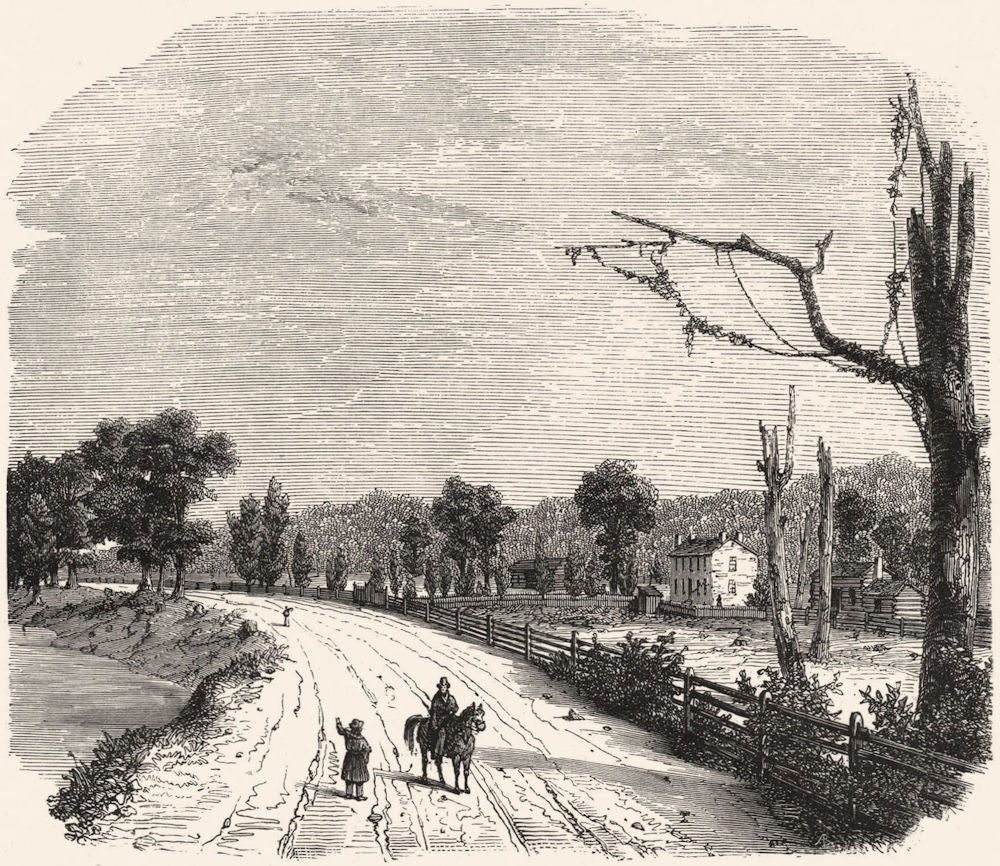 OHIO. Farm c1880 old antique vintage print picture